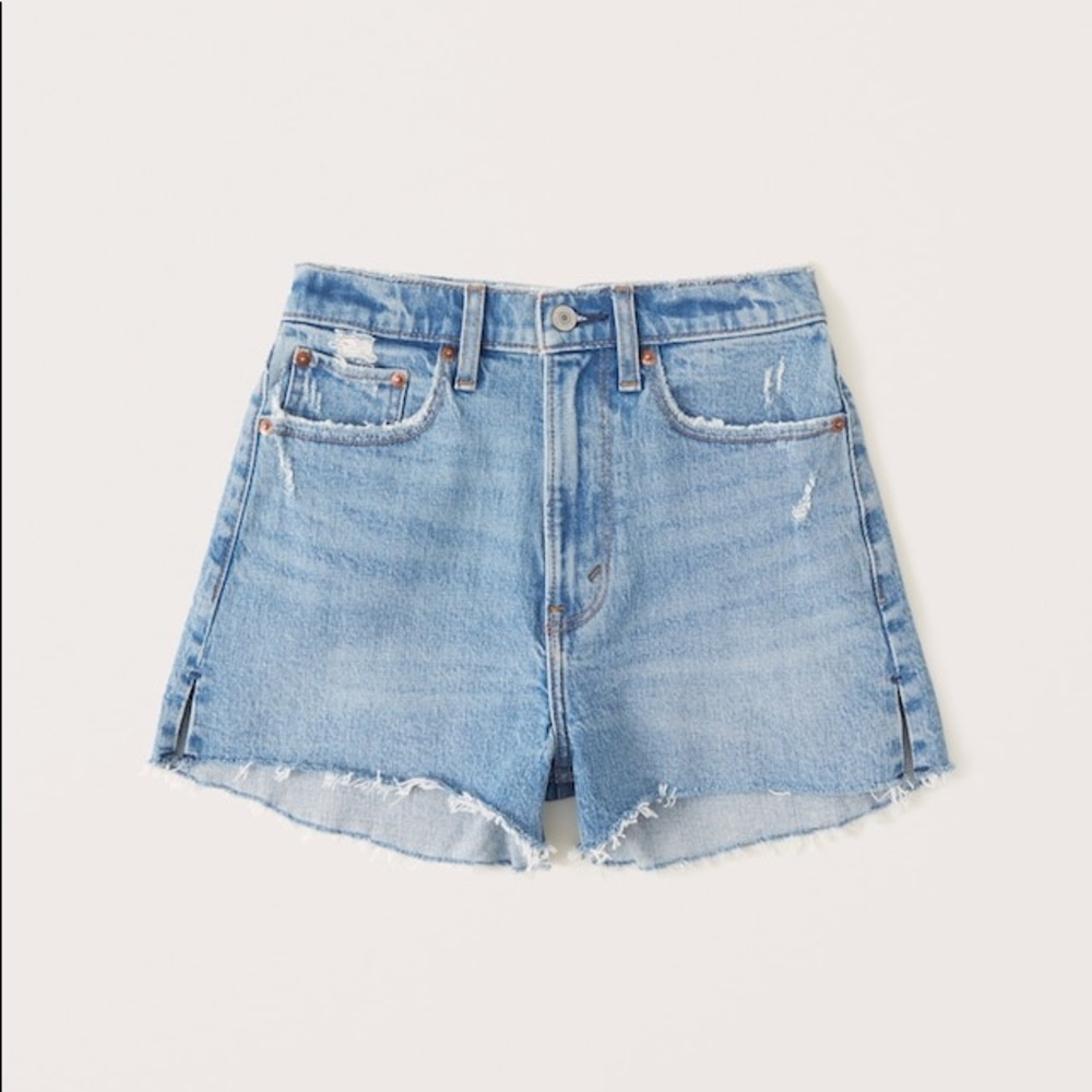 Abercrombie high rise mom shorts